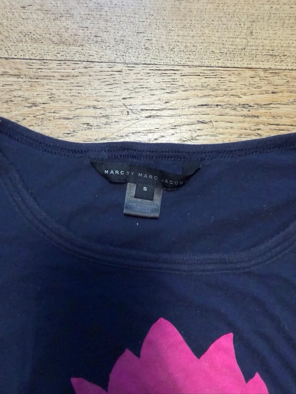 Marc by Marc Jacobs Pink Monster Long Sleeve Tee Top Y2K Graphic Indie Sleaze